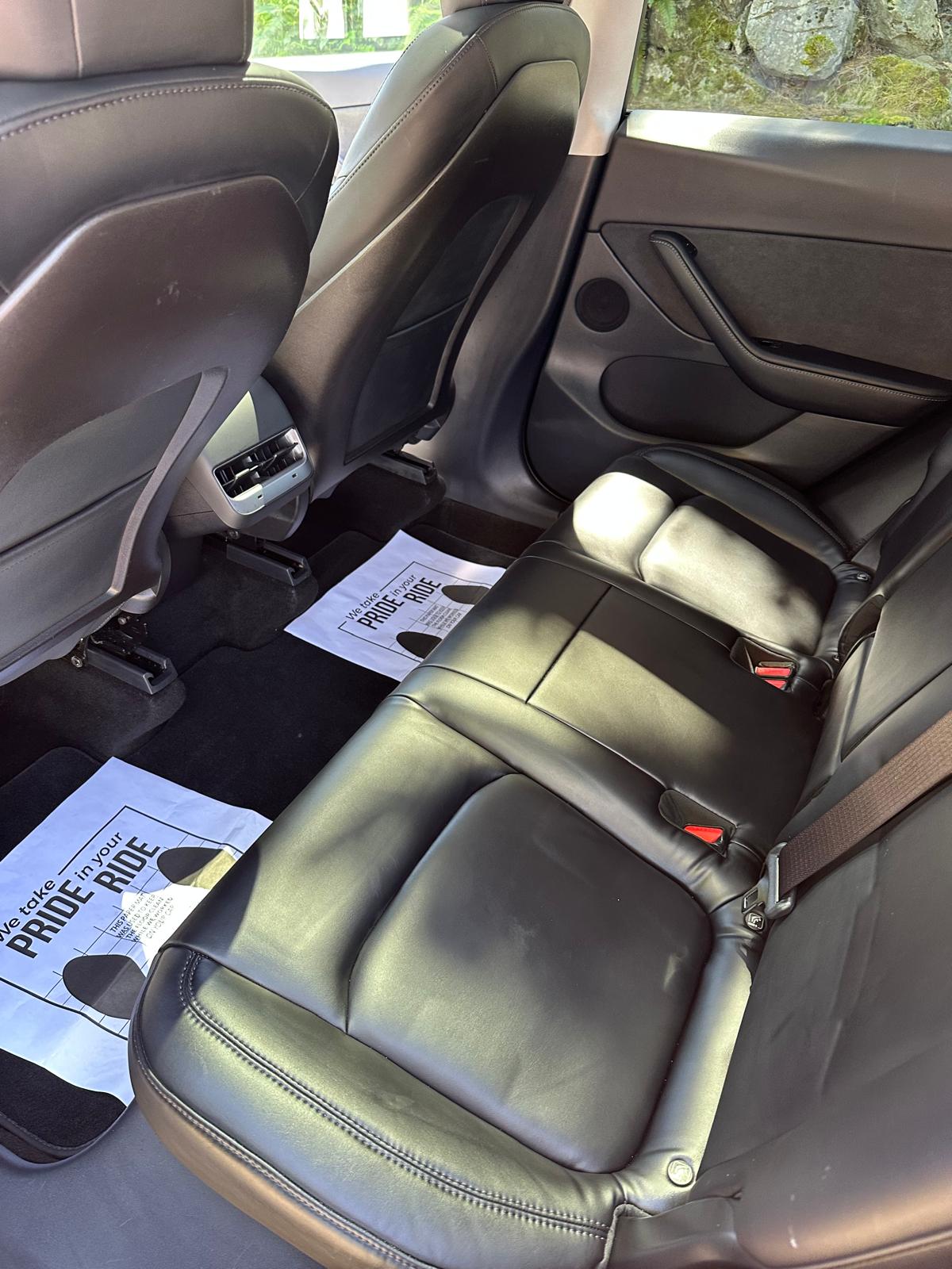 Vehicle rear interior after ONYX detailing